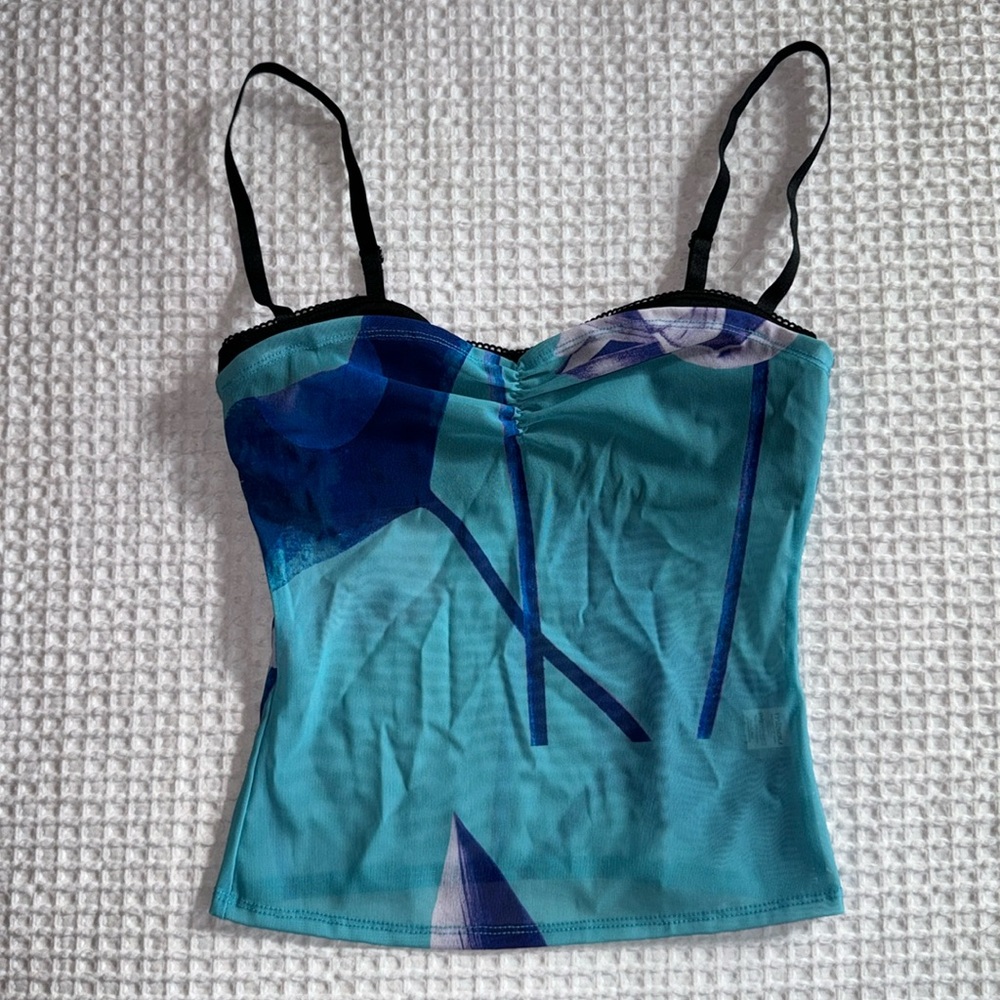 Miaou Blue and Black Women's Top